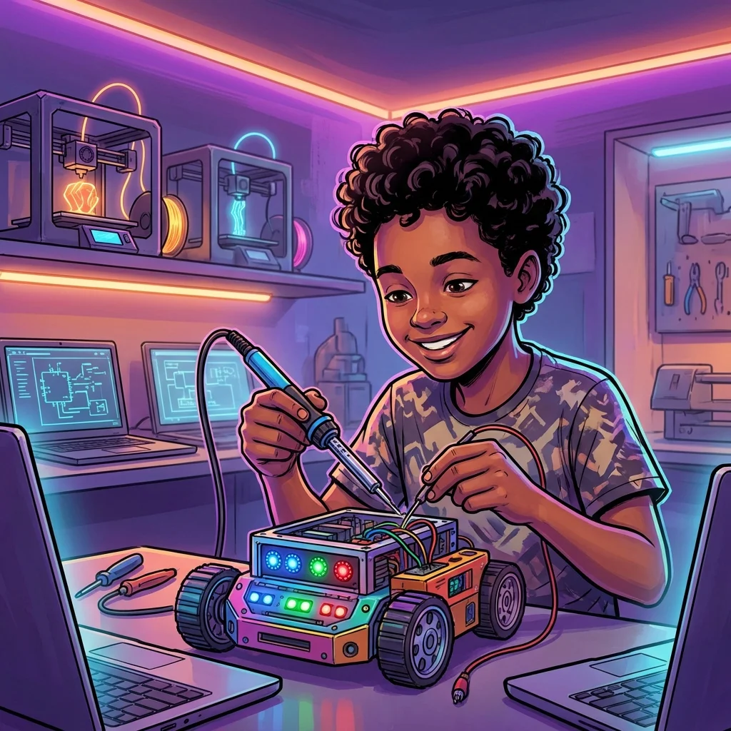 Child focused and actively coding software