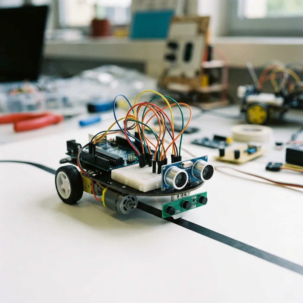 Autonomous Arduino line-following rover
