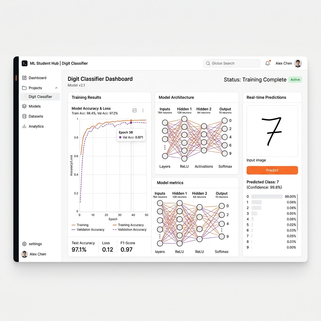 AI Dashboard built by a STEMulus student